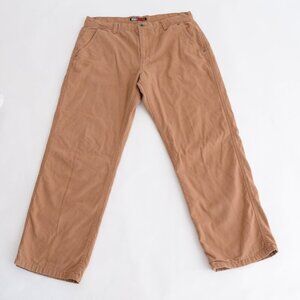 32 Degrees Heat Tan Heavyweight Cotton Lined Carpenter Dungarees Pants 38X32
